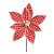 Poinsétia Decorativa Xadrez de Natal - Vermelho, Branco, Ouro - 67cm  - 1 unidade - Cromus  - Rizzo - Imagem 1
