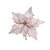 Poinsétia Decorativa Com Glitter - Prata - 26cm  - 1 unidade - Cromus  - Rizzo - Imagem 1