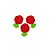 Confeito de Açúcar - Rosas Vermelho - 3 unidades - Abelha Confeiteira - Rizzo - Imagem 1