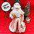 Papai Noel Decorativo com Presentes - Rosa,Branco e Dourado - 31cm  - 1 unidade - Cromus - Rizzo - Imagem 2