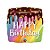 Balão de Festa Microfoil 18" 46cm - Happy Birthday - 1 unidade - Qualatex - Rizzo - Imagem 1