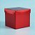 Caixa Cubo Para Presente Metalizada com Textura Vermelho 10x10x10cm - 10 unidades - ASSK - Rizzo - Imagem 1