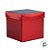 Caixa Cubo Para Presente Metalizada com Textura Vermelho 6x6x6cm - 10 unidades - ASSK - Rizzo - Imagem 2