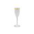 Taça de Champagne com Borda Dourada 180ml - Branco - 1 unidade - Rizzo - Imagem 1