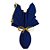 Folha para Ovos de Páscoa Double Face Acetinado Azul Marinho Ouro 69x89cm - 25 unidades - Cromus - Rizzo - Imagem 1