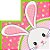 Saco Express 24x24cm para Ovos de 100g a 150g- Orelhinha Rosa - 25 unidades - Cromus - Rizzo - Imagem 1