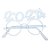 Óculos Festa Branco - Ano Novo 2024  - 1 unidade - Rizzo - Imagem 1
