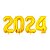 Kit Balão 2024 Dourado - 16" 40cm - 01 Unidade - Rizzo - Imagem 1