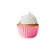 Forminha Forneável para Cupcake - Rosa Bebê - 45 unidades - Mago - Rizzo - Imagem 1