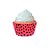 Forminha Forneável para Cupcake - Vermelho com bolinha - 45 unidades - Mago - Rizzo - Imagem 1