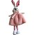 Coelha Decorativa de Pano Com Vestido - Rosa - 1 unidade - Cromus - Rizzo - Imagem 1