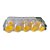 Caixa com 10 Mini Ovos de Plástico Amarelo e Transparente - 1 unidade - Rizzo - Imagem 1