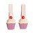 Prendedor Cupcake - Branco/Roxo/Vermelho - 1 unidade - Cromus - Rizzo - Imagem 1