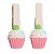 Prendedor Cupcake - Branco/Rosa/Verde - 1 unidade - Cromus - Rizzo - Imagem 1