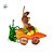 Coelho em Carro Cenoura 27,5cm - 1 unidade - Cromus - Rizzo - Imagem 2