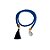 Cordão Decorativo - Azul Pingente Gota e Pompom - 32cm - 1 unidade - Rizzo - Imagem 1