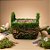 Cesta Quadrada de Musgo Verde/Marrom - 18x18,5cm - 1 unidade - Cromus - Rizzo - Imagem 1