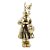 Coelha de Vestido Decorativo Dourado  - 1 unidade - Cromus - Rizzo - Imagem 1