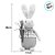 Coelho Decorativo Xadrez com Cenoura - 32cm - 1 unidade - Cromus - Rizzo - Imagem 2