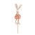 Pick Decorativo de Coelha Xadrez Laranja - 67cm - 1 unidade - Cromus - Rizzo - Imagem 1