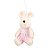 Coelha Decorativa Listras Rosa/Branco - 6x10cm - 1 unidade - Cromus - Rizzo - Imagem 1