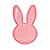 Bandeja Decorativa - Coelho Rosa  - 1 unidade - Rizzo - Imagem 1