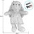 Coelha de Pelúcia com Vestido Estrelado - 50cm - 1 unidade - Rizzo - Imagem 2