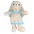 Coelha de Pelúcia com Vestido Estrelado - 50cm - 1 unidade - Rizzo - Imagem 1
