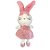 Coelha de Pelúcia com Vestido e Orelhas Rose - 36cm - 1 unidade - Rizzo - Imagem 1