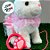 Coelho de Pelúcia com Som em Movimento - Branco - 29cm - 1 unidade - Rizzo - Imagem 3