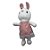 Coelha de Pelúcia com Vestido Rosa - 38cm - 1 unidade - Rizzo - Imagem 1