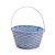 Cesta de Bambu com Alça Dobrável Redonda - Azul - 28cm - 1 unidade - Cromus - Rizzo - Imagem 1