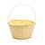 Cesta de Bambu com Alça Dobrável Redonda - Amarelo - 28cm - 1 unidade - Cromus - Rizzo - Imagem 1
