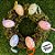 Ovos de Páscoa Branco com Respingos Coloridos para Pendurar - 5,5cm - 6 unidades - Rizzo - Imagem 3