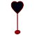 Lousa para Personalizar Coração com apoio Vermelho - 20cm - 6 unidades - Rizzo - Imagem 1