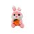 Chaveiro Coelho de Pelúcia Rosa - 13cm - 1 unidade - Rizzo - Imagem 1
