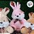 Coelho de Pelúcia Rosa - 21cm - 1 unidade - Rizzo - Imagem 4
