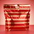 Sacola Metalizada com Zip - 46x43x5cm - Listrado Vermelho/Dourado - 1 unidade - Cromus - Rizzo - Imagem 1