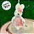 Coelha Rosa para Pendurar - 10cm - 1 unidade - Cromus - Rizzo - Imagem 4