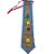 Gravata Juta Barrado Azul com Apliques Sortidos - 34cm - 1 unidade - Rizzo - Imagem 1