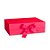 Caixa de Papel Rígido Retangular Rosa com Imã e Fita - 1 unidade - Rizzo - Imagem 1