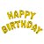 Balão de Festa Metalizado 16" 41cm - Happy Birthday - Gold - 1 unidade - Rizzo - Imagem 1