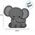 Enfeite MDF -  Elefante Bebê - 20,5cm - 1 unidade - Rizzo - Imagem 2
