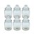 Kit 6 Potes de Vidro Hermético Liso para Mantimento com Tampa - 300ml - Rizzo - Imagem 1