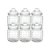 Kit 6 Potes de Vidro Quadriculado para Mantimento com Tampa - 280ml - Rizzo - Imagem 1