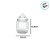Kit 6 Potes de Vidro Quadriculado para Mantimento com Tampa - 280ml - Rizzo - Imagem 2
