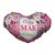Almofada Coração de Pelúcia - Melhor Mãe do Mundo - 26x18,5cm - 1 unidade - Rizzo - Imagem 1