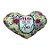 Almofada Coração de Pelúcia - Mãe Eu te Amo - 26x18,5cm - 1 unidade - Rizzo - Imagem 1