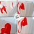 Sacola de Papel com visor duplo de PVC - Branca com Alça Vermelha e Tag de Coração - 26x15,5x15,5cm - 1 unidade - Rizzo - Imagem 4