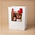 Sacola de Papel com visor duplo de PVC 22x13x13cm - Branca com Alça Vermelha e Tag de Coração - 1 unidade - Rizzo - Imagem 1